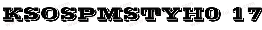 KSOSPMSTYH0 17 00字体转换